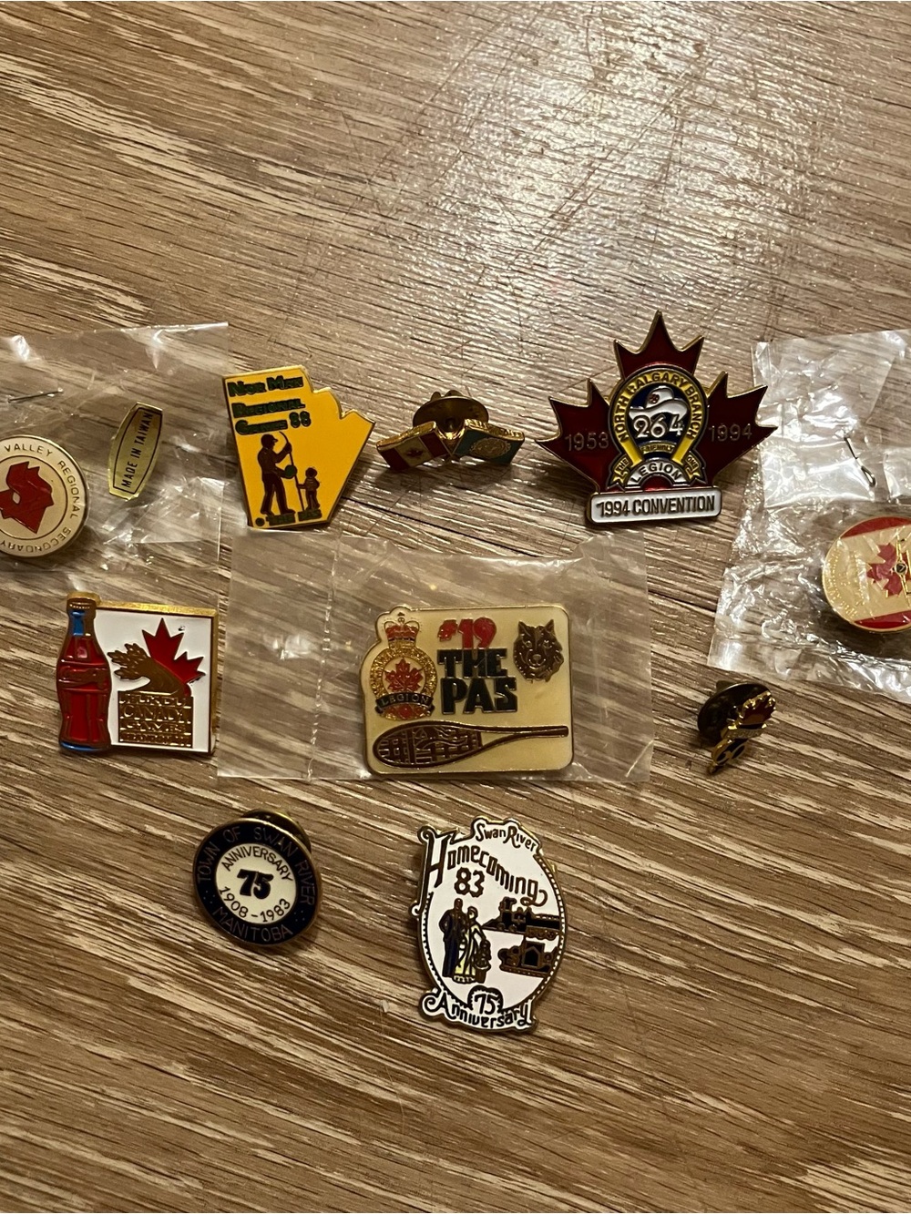 Vintage Canadian Pin Lot The Pas Manitoba Swan River Legion